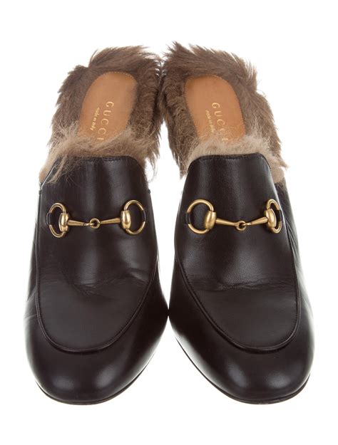 gucci fur lined shoes|gucci mules street style.